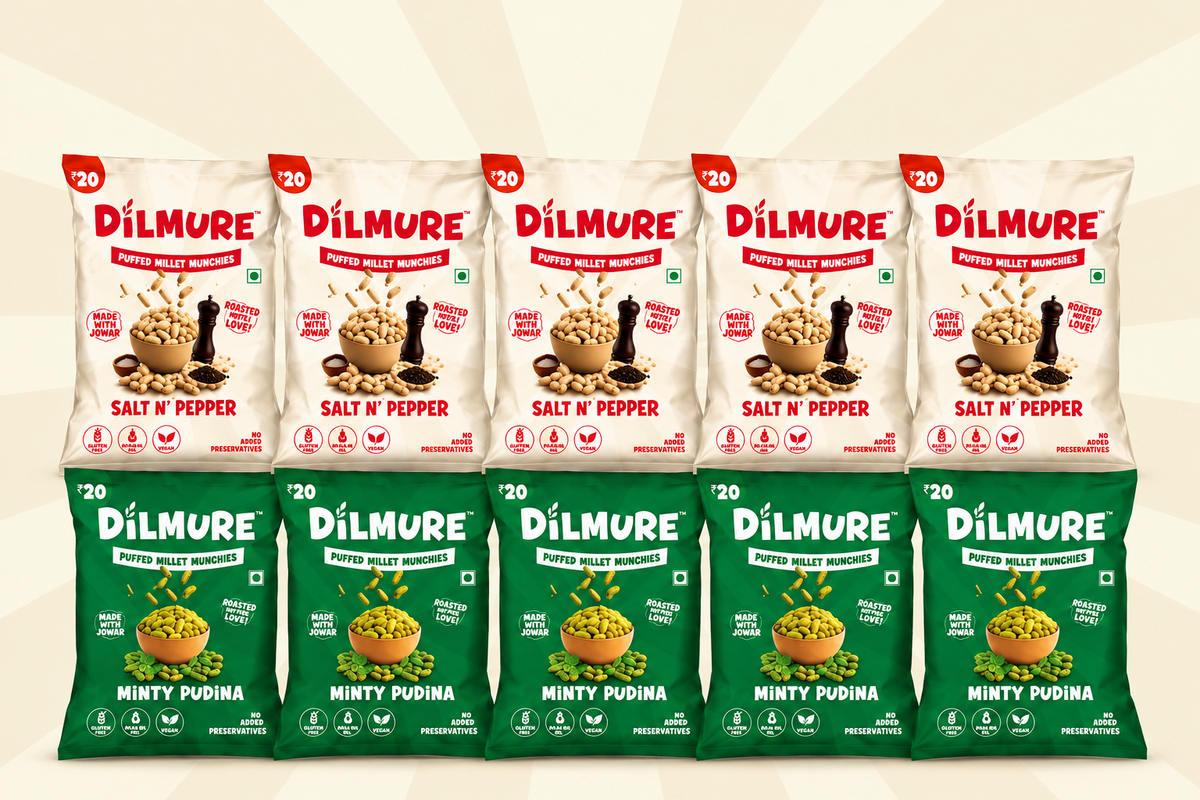 Dilmure Jowar Munchies No onion No garlic Combo - Pack of 10