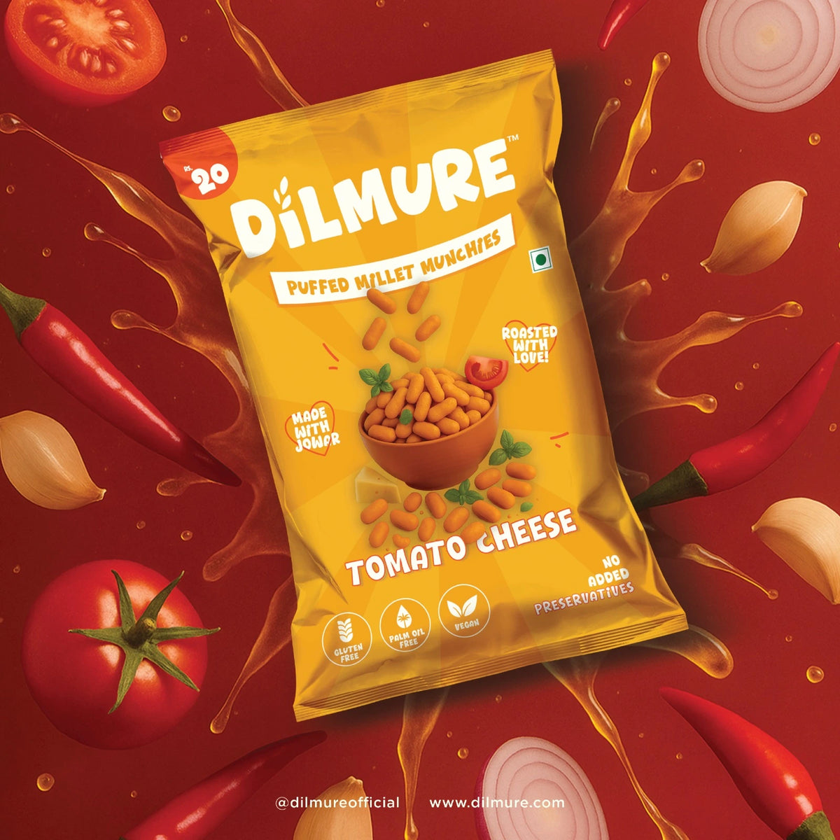 Dilmure Jowar Munchies Tomato Cheese
